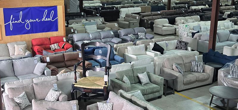 Grand Outlet in Roanoke showing a bunch of sofas